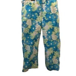 Green and Blue Lilly Pulitzer Ankle Pants.